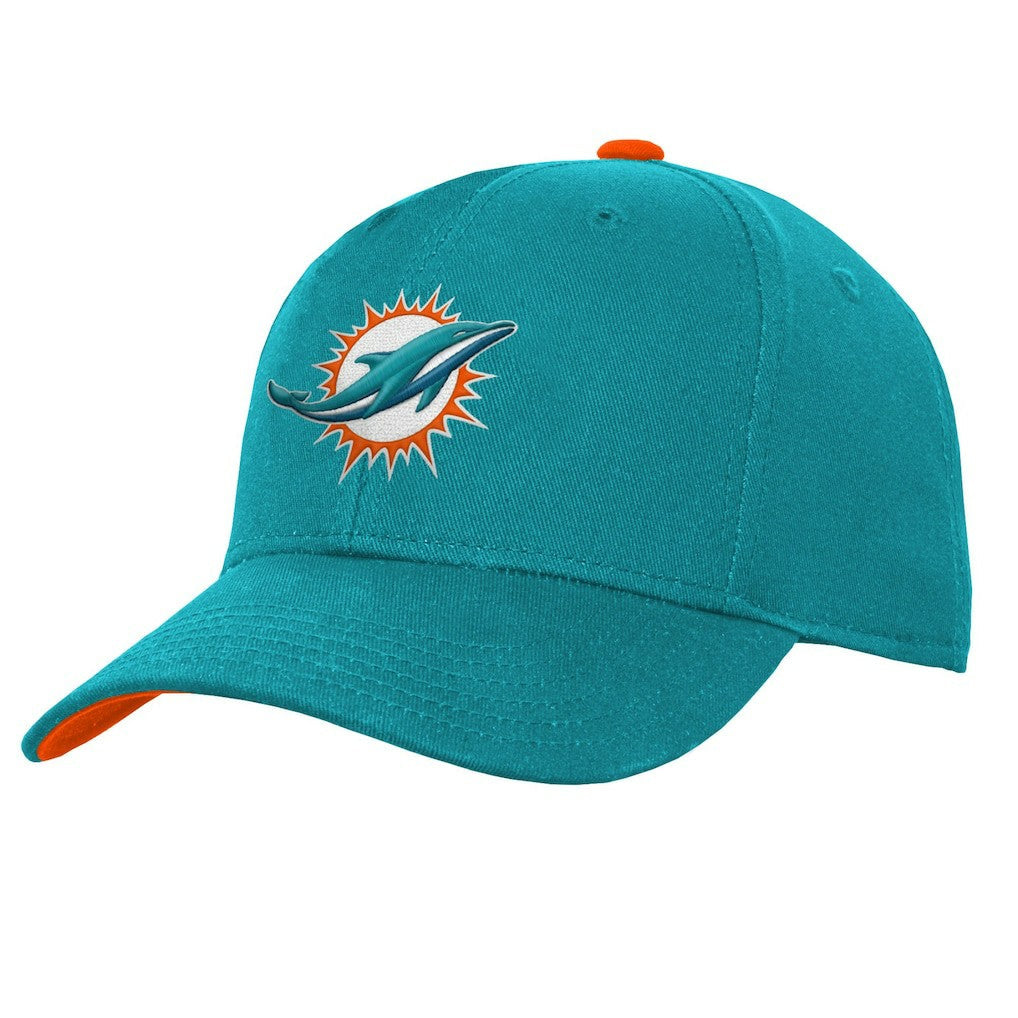 Miami Dolphins Youth Team Pre-Curved Adjustable Hat - Aqua sale