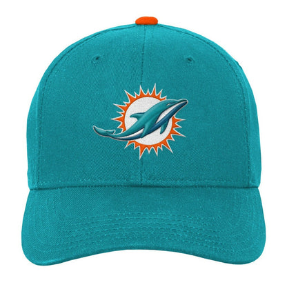 Miami Dolphins Youth Team Pre-Curved Adjustable Hat - Aqua sale