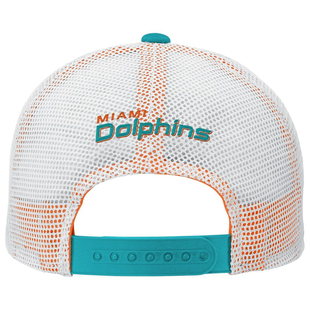 Miami Dolphins Youth Core Lockup Trucker Adjustable Hat - Aqua discount