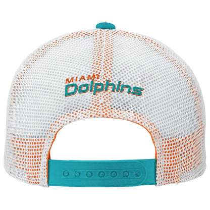 Miami Dolphins Youth Core Lockup Trucker Adjustable Hat - Aqua discount