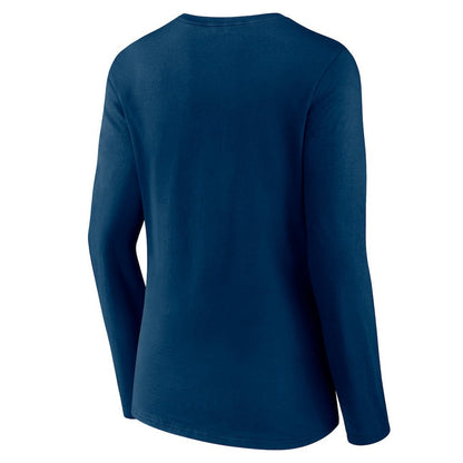 Houston Texans Hometown Sweep Long Sleeve V-Neck T-Shirt - Navy sale
