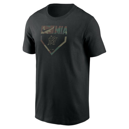 Miami Marlins Camo T-Shirt - Black | Nike
