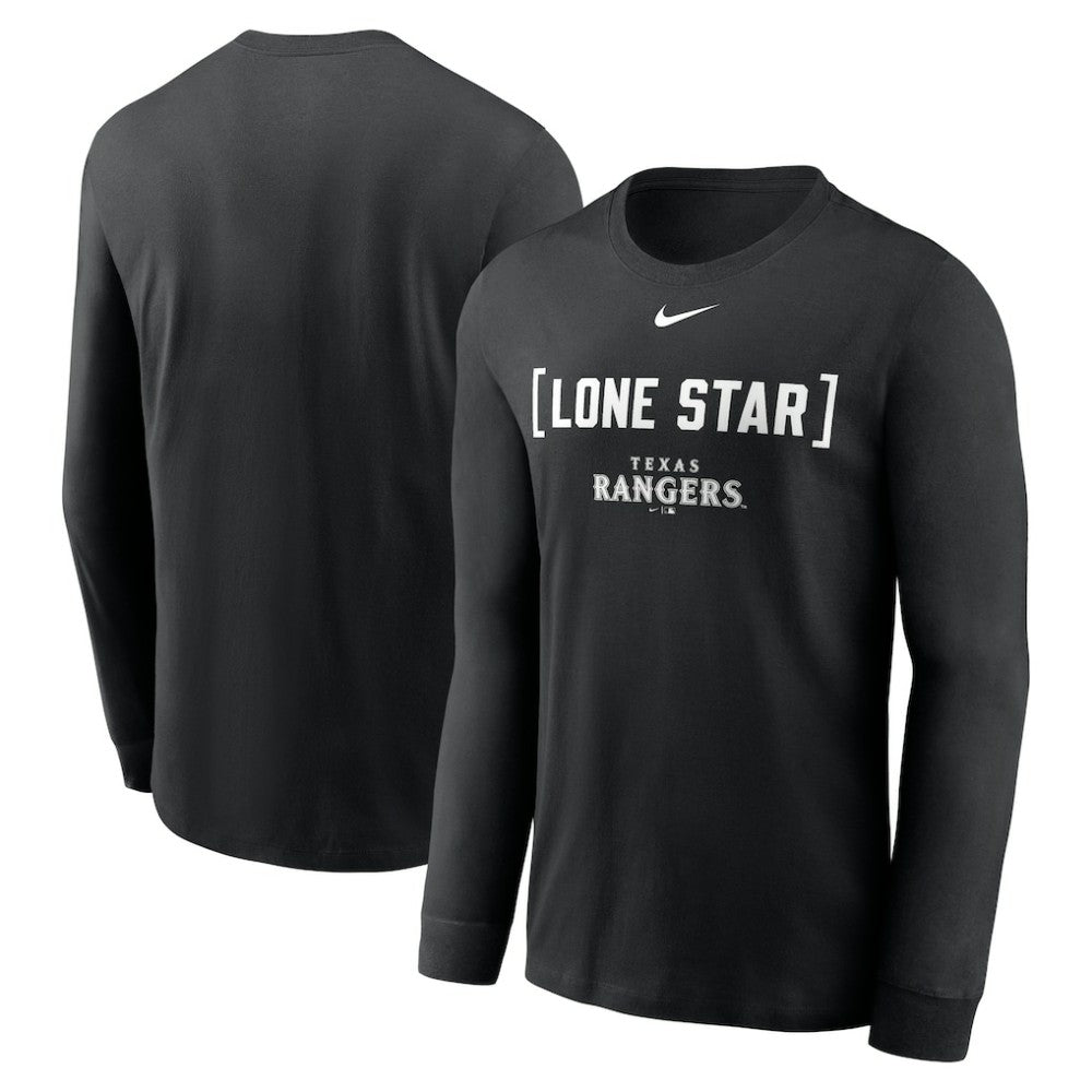 Texas Rangers Local Nickname Long Sleeve T-Shirt - Black | Nike