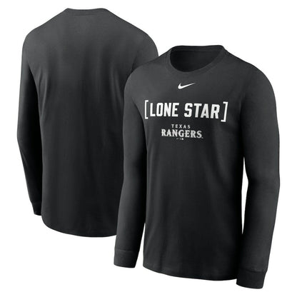 Texas Rangers Local Nickname Long Sleeve T-Shirt - Black | Nike