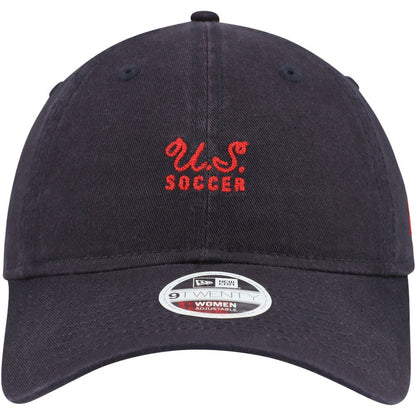 USWNT New Era Women's Throwback 9TWENTY Adjustable Hat - Navy | New Era on sale