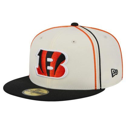 Cincinnati Bengals New Era Soutache 59FIFTY Fitted Hat - Cream outlet