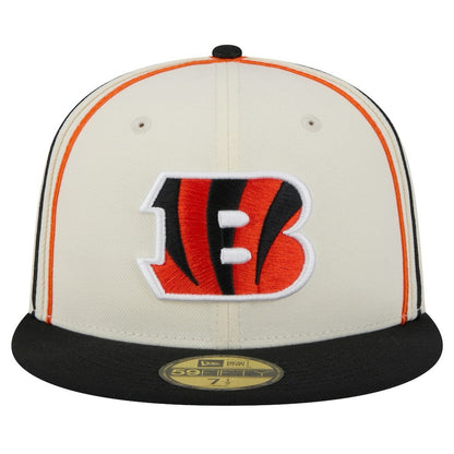 Cincinnati Bengals New Era Soutache 59FIFTY Fitted Hat - Cream outlet