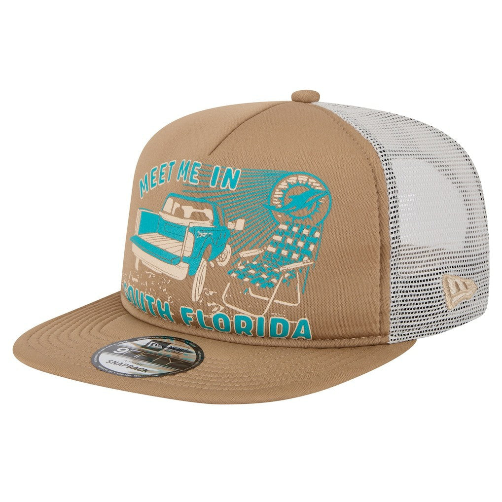 Miami Dolphins New Era Meet Me 9FIFTY Snapback Hat - Tan on sale