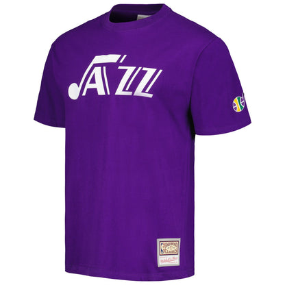 Utah Jazz Hardwood Classics Nights Premium T-Shirt - Purple | Mitchell & Ness discount