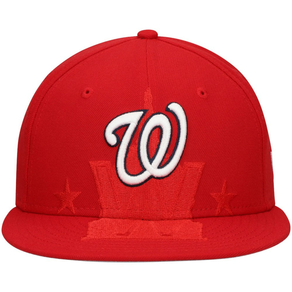 Washington Nationals Shadow Logo 59FIFTY Fitted Hat - Red | New Era