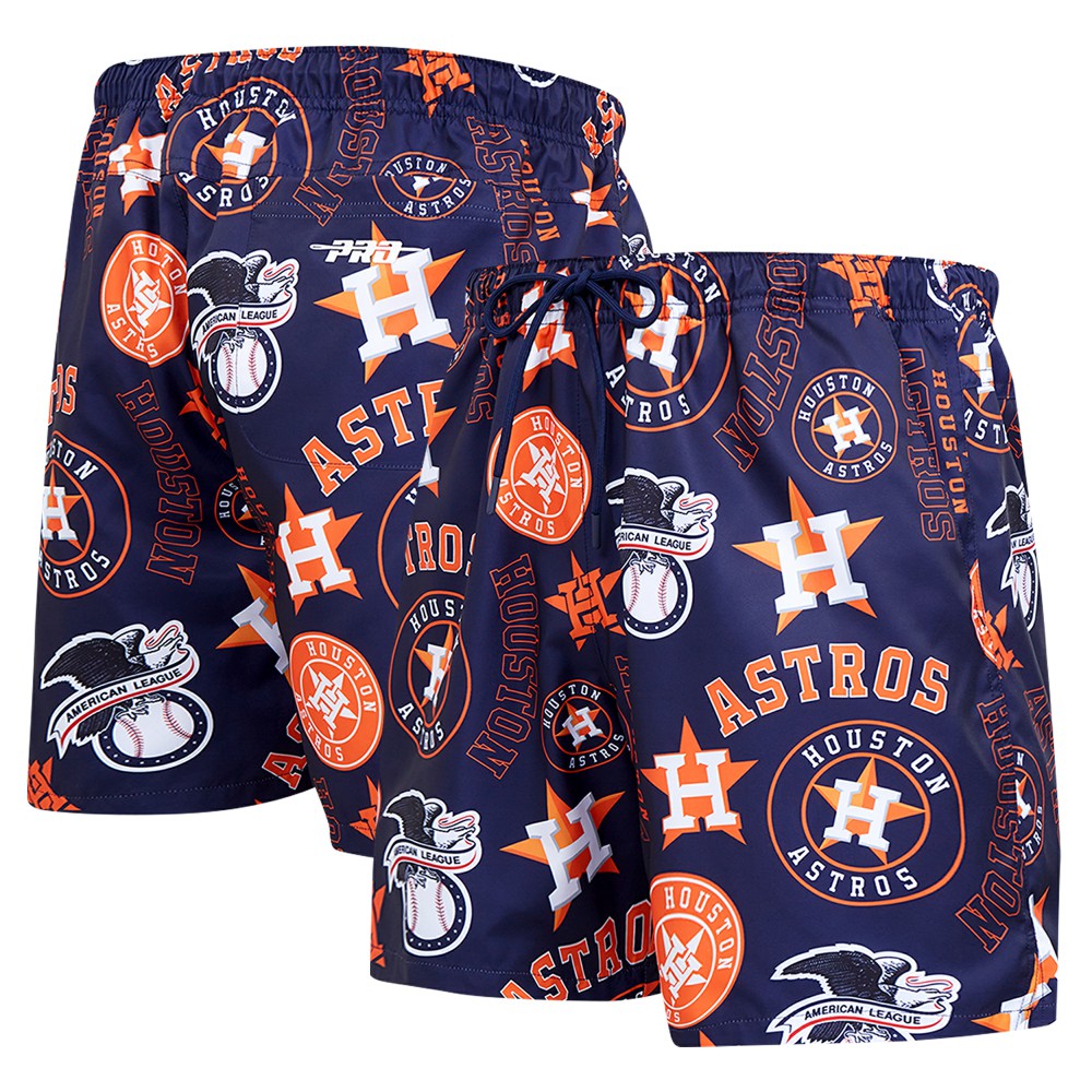 Houston Astros Pro Standard Toss Logo Woven Shorts - Navy