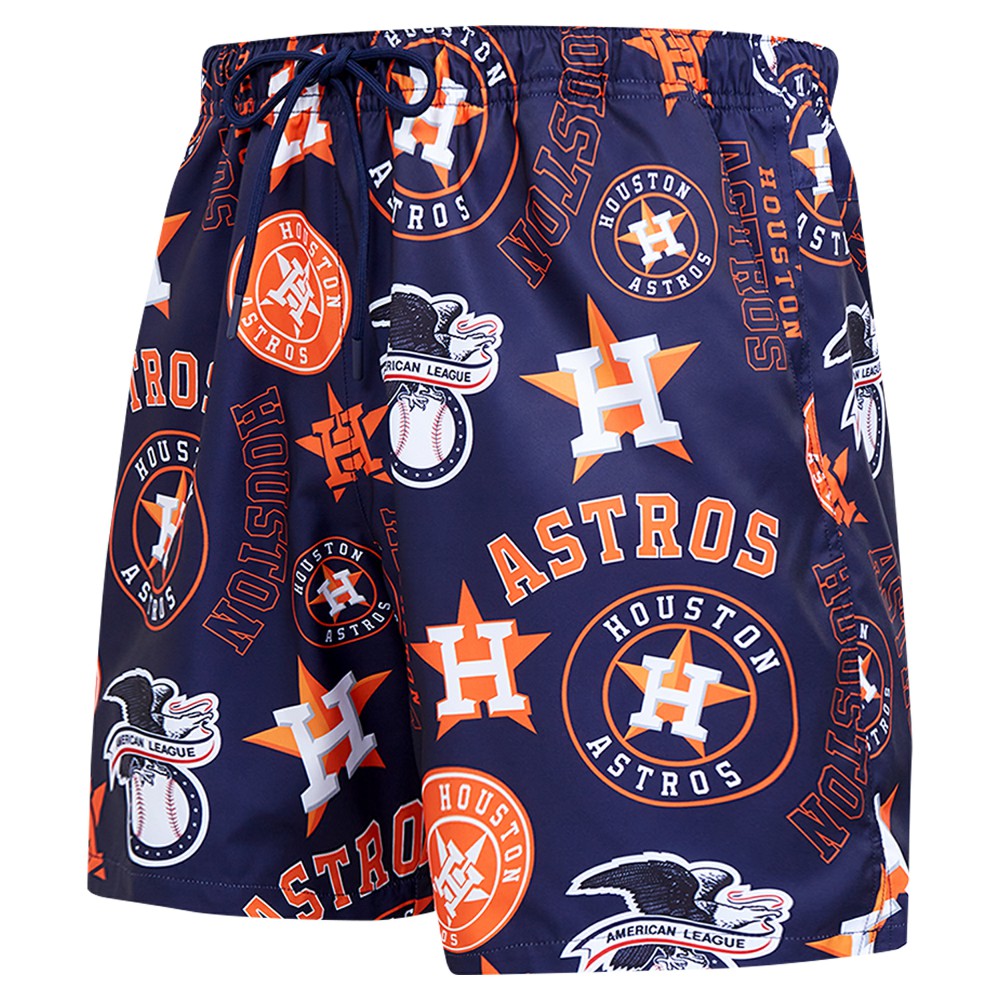 Houston Astros Pro Standard Toss Logo Woven Shorts - Navy