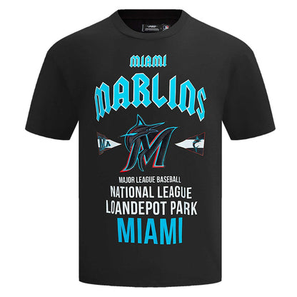 Miami Marlins Pro Standard Oversized City Tour T-Shirt - Black