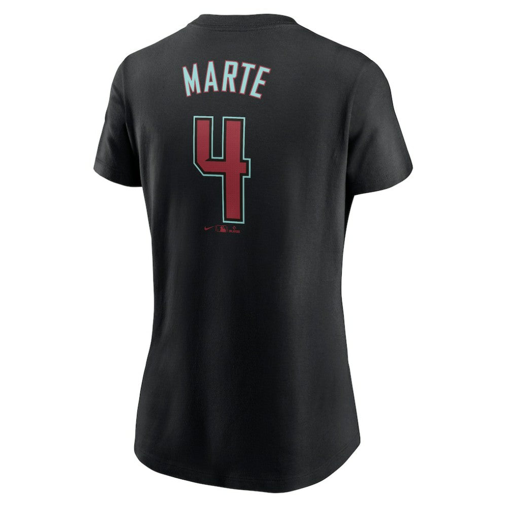 Ketel Marte Arizona Diamondbacks Women's 2024 Fuse Name & Number T-Shirt - Black | Nike