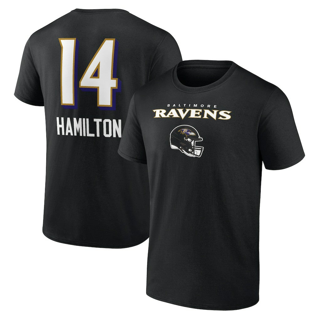 Kyle Hamilton Baltimore Ravens Team Wordmark Player Name & Number T-Shirt - Black sale