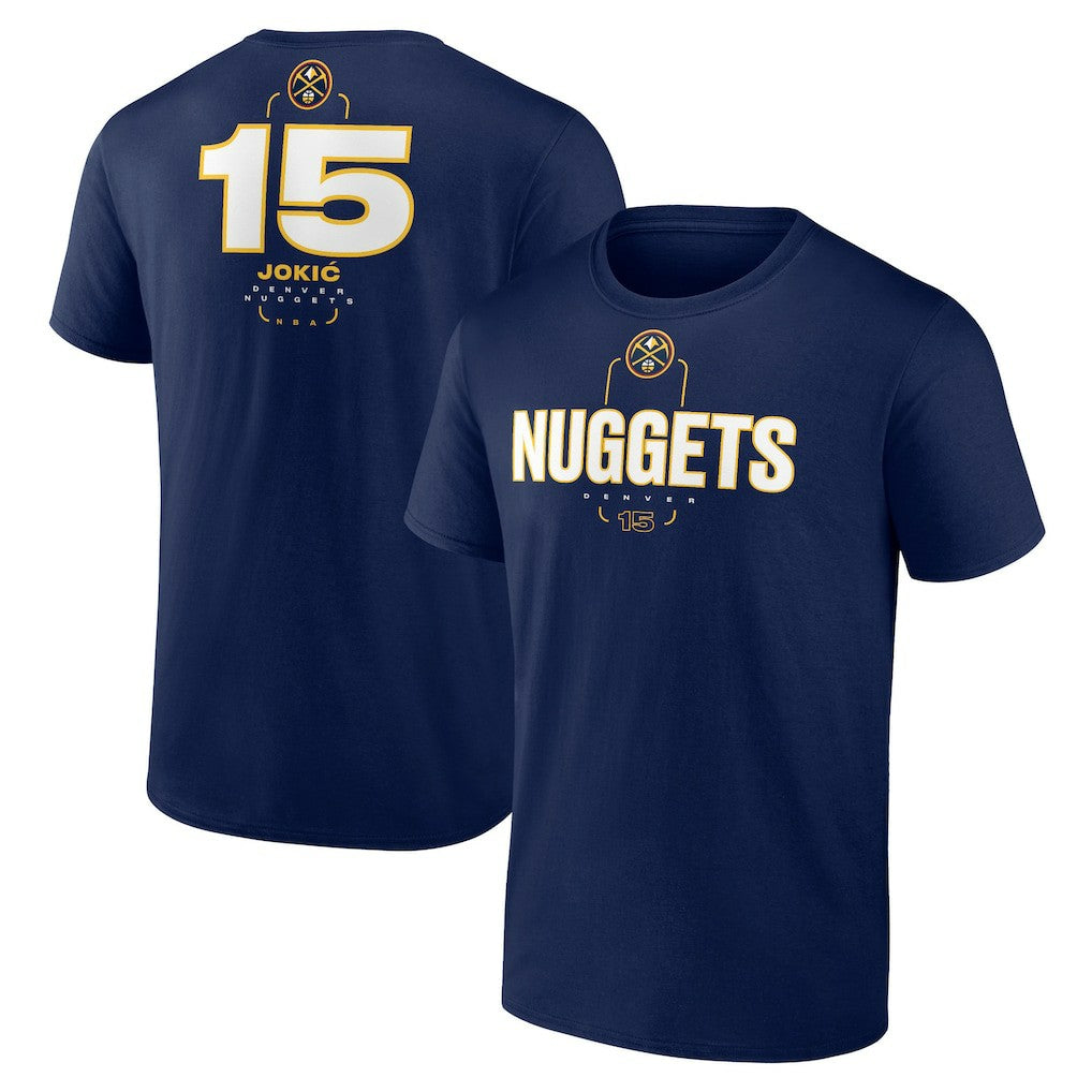 Nikola Jokic Denver Nuggets Behind The Back Name & Number T-Shirt sale - Navy for sale