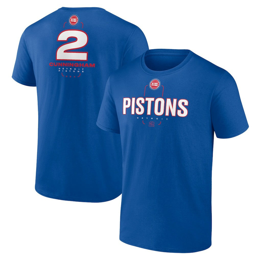 Cade Cunningham Detroit Pistons Behind The Back Name & Number T-Shirt sale - Blue on sale