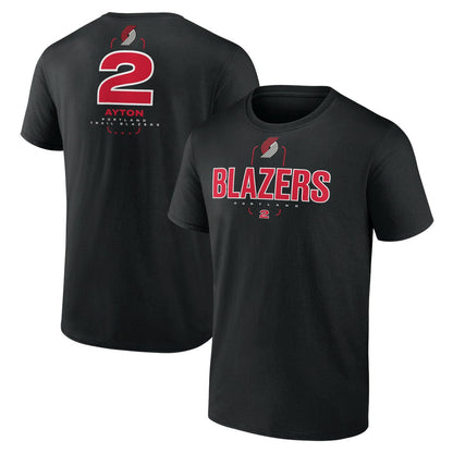 Deandre Ayton Portland Trail Blazers Behind The Back Name & Number T-Shirt - Black outlet