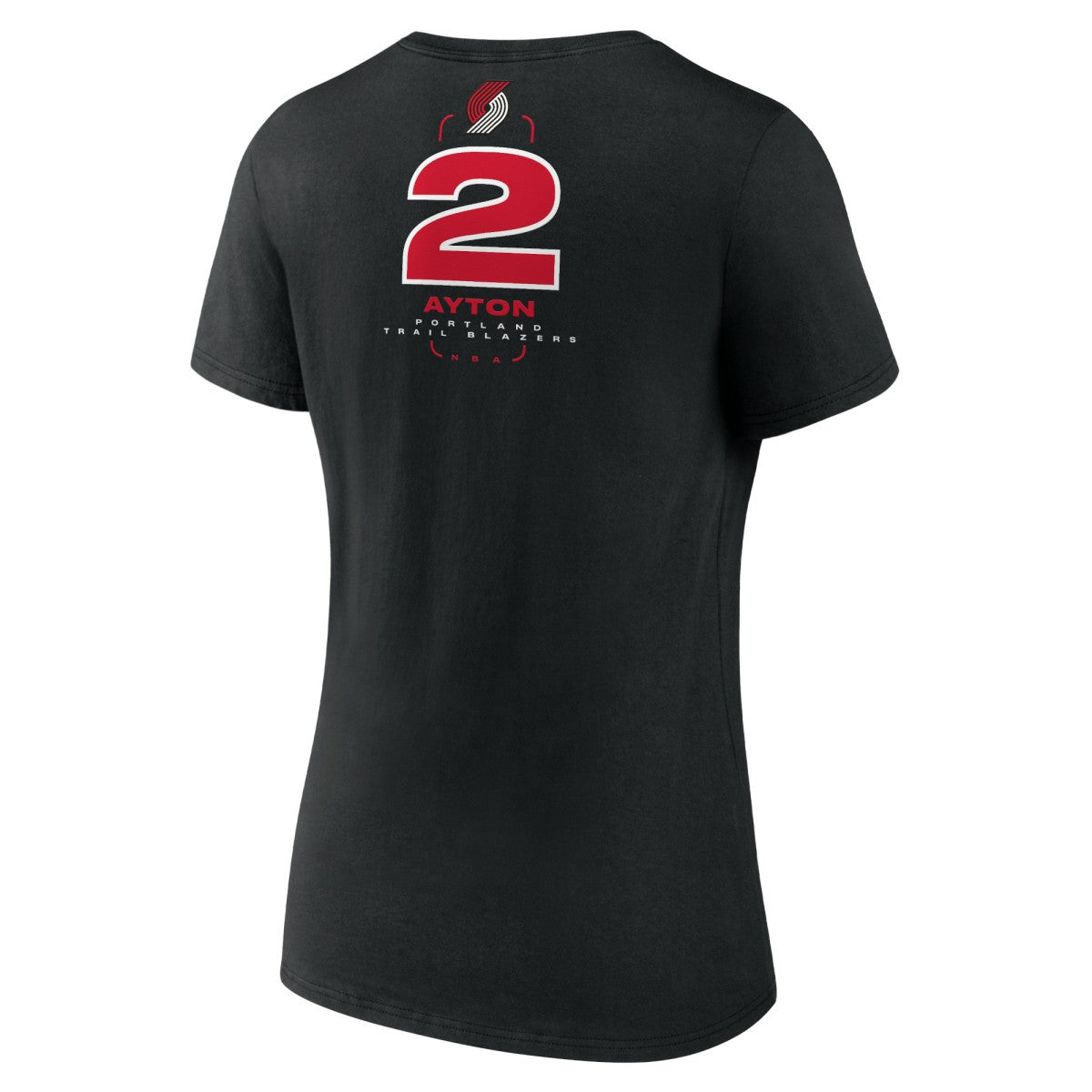 Deandre Ayton Portland Trail Blazers Women's Behind The Back Name & Number V-Neck T-Shirt - Black discount