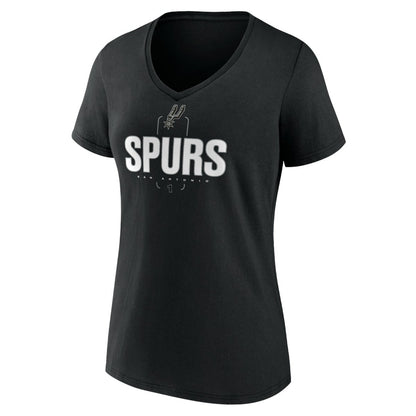 Victor Wembanyama San Antonio Spurs Women's Behind The Back Name & Number V-Neck T-Shirt - Black for sale