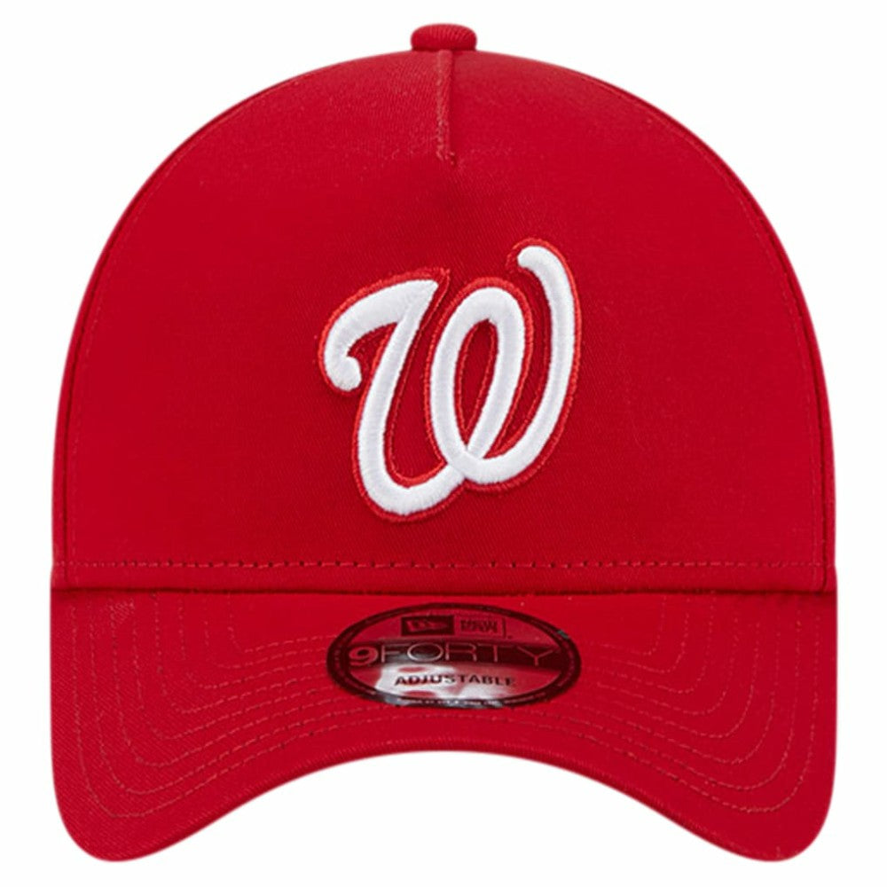 Washington Nationals Team Color A-Frame 9FORTY Adjustable Hat - Red | New Era