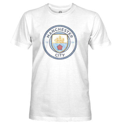 Manchester City 1863FC Color Crest Slub T-Shirt - White for sale
