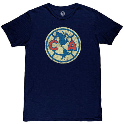 Club America 1863FC Color Crest Slub T-Shirt - Navy on sale