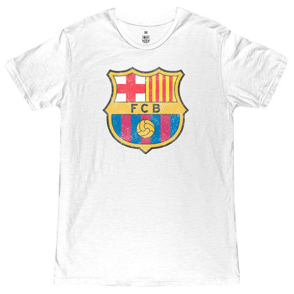 Barcelona 1863FC Color Crest Slub T-Shirt - White cheap
