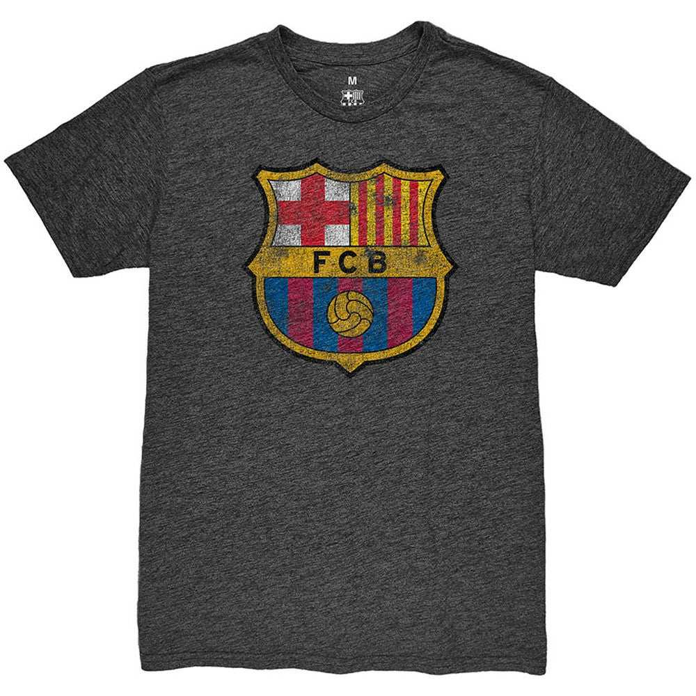 Barcelona 1863FC Color Crest Twisted Tri-Blend Slub T-Shirt - Heather Black for sale