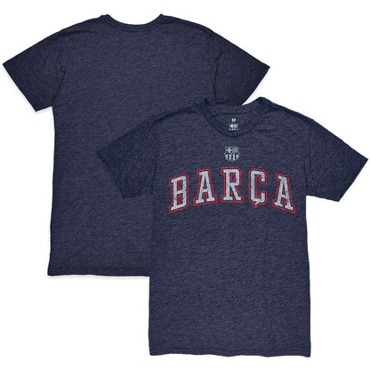 Barcelona 1863FC Wordmark Twisted Tri-Blend Slub T-Shirt - Heather Navy sale