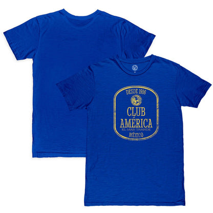Club America 1863FC Retro Seal Slub T-Shirt - Royal on sale