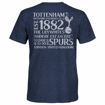 Tottenham Hotspur 1863FC Front Back Text Twisted Tri-Blend Slub T-Shirt - Heather Navy online