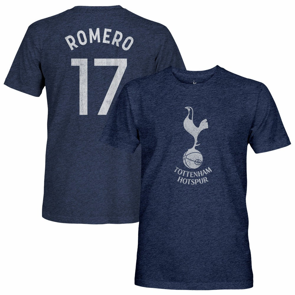 Cristian Romero Tottenham Hotspur 1863FC Player Name & Number Twisted Tri-Blend Slub T-Shirt - Heather Navy online