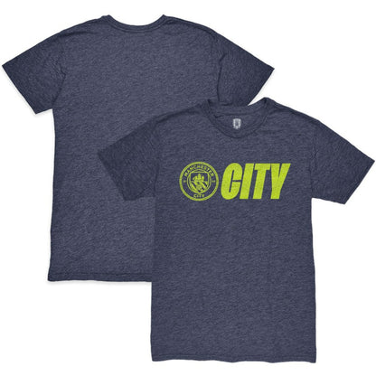 Manchester City 1863FC Lockup Twisted Tri-Blend Slub T-Shirt - Heather Navy sale