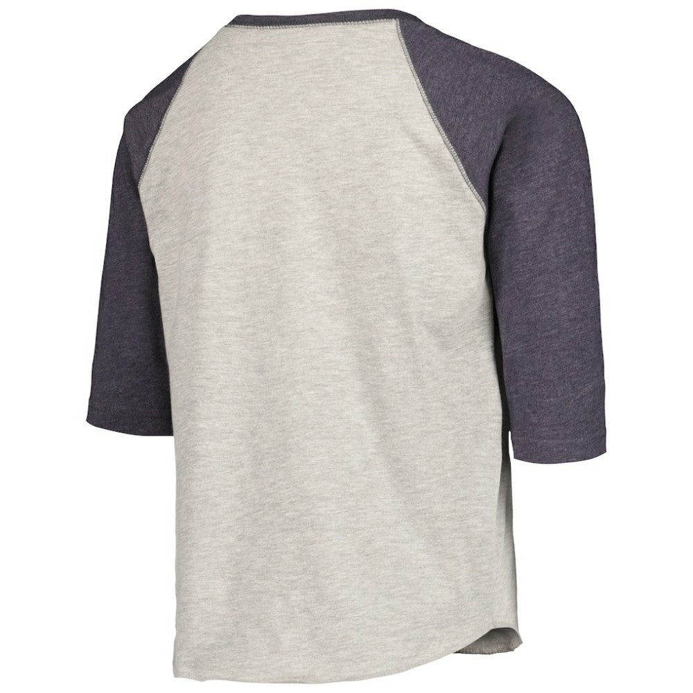 Atlanta Braves Soft as a Grape Youth Raglan 3/4 Sleeve T-Shirt - Heather Gray