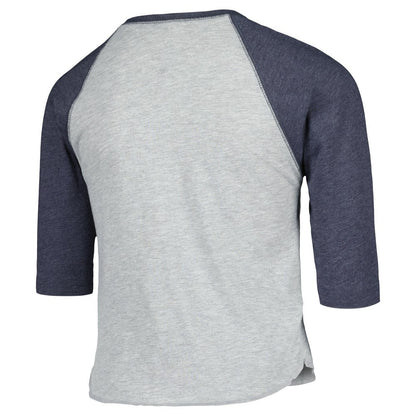 Houston Astros Soft as a Grape Youth Raglan 3/4 Sleeve T-Shirt - Heather Gray
