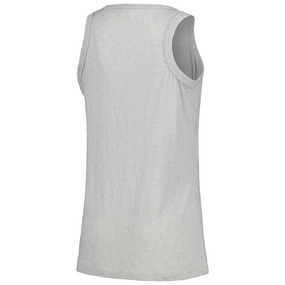 Miami Marlins Soft as a Grape Women's Gauze High Neck Tank Top - Gray