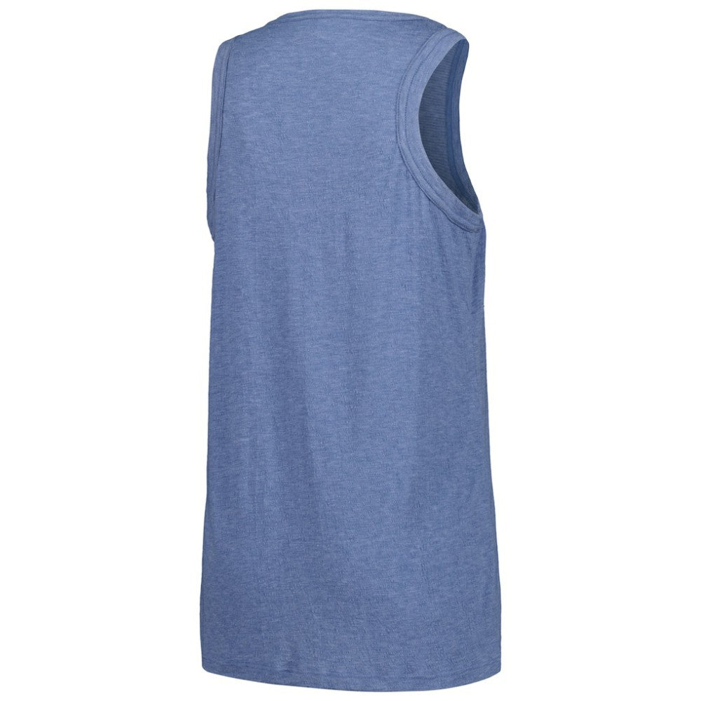 Atlanta Braves Soft as a Grape Women's Gauze High Neck Tank Top - Navy