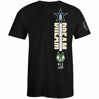 Milwaukee Bucks FISLL x Black History Collection Unisex T-Shirt - Green discount