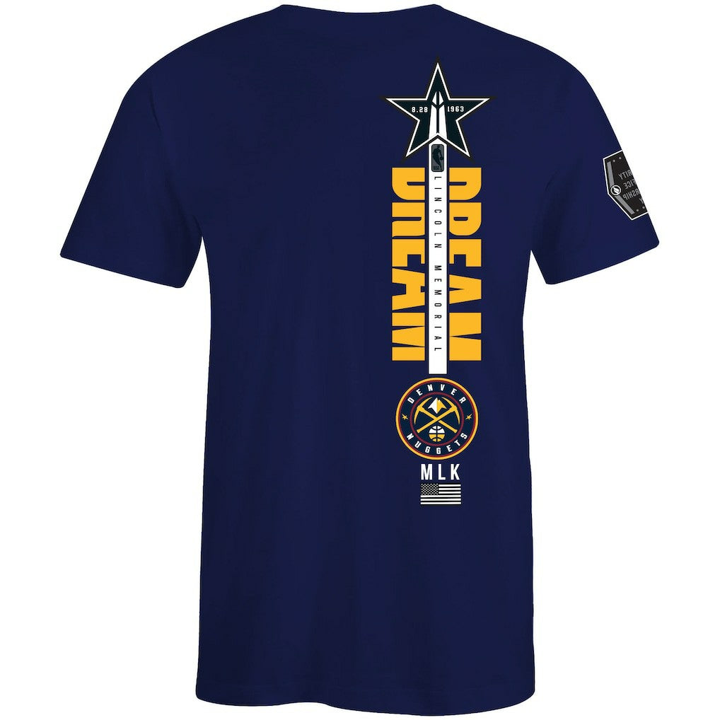 Denver Nuggets FISLL x Black History Collection Unisex T-Shirt - Blue sale