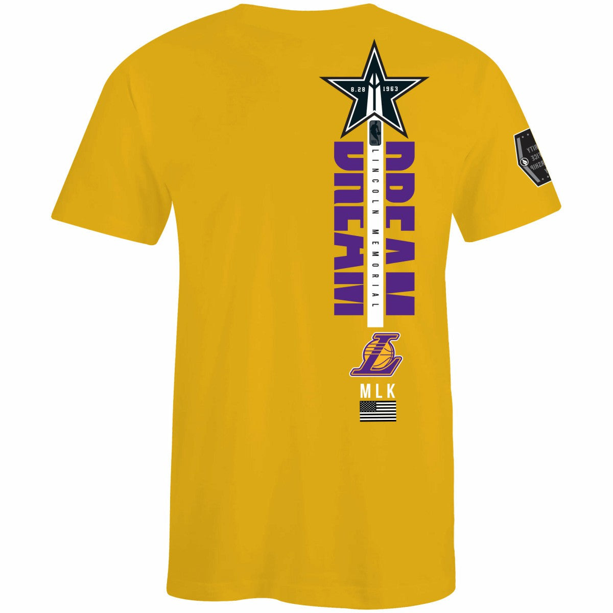 Los Angeles Lakers FISLL x Black History Collection Unisex T-Shirt - Gold discount