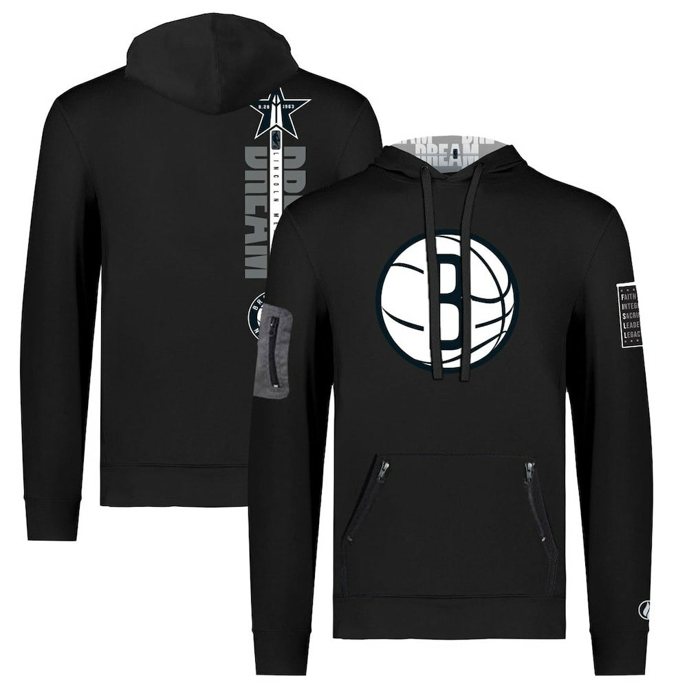 Brooklyn Nets FISLL x Black History Collection Unisex Pullover Hoodie - Black outlet