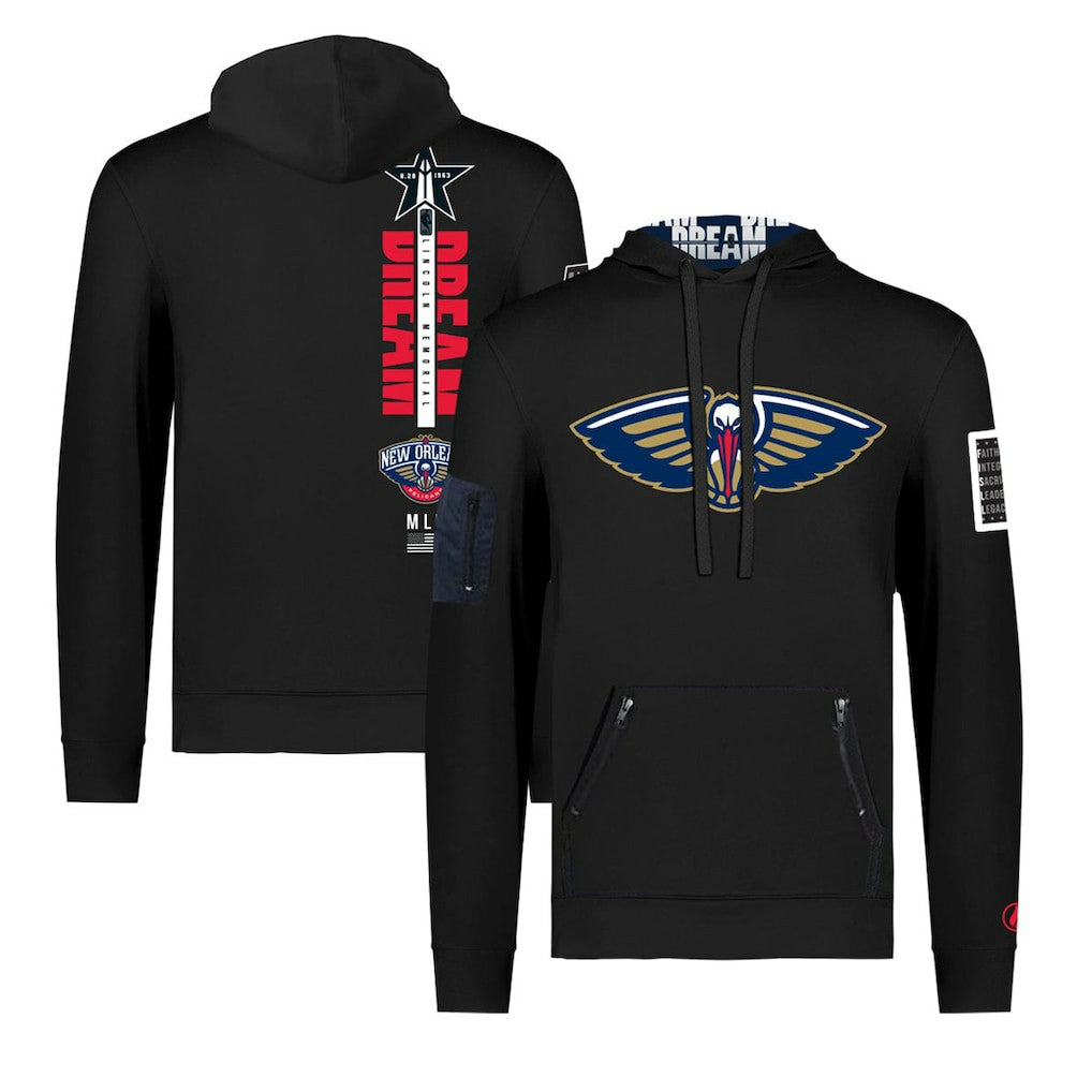New Orleans Pelicans FISLL x Black History Collection Unisex Pullover Hoodie - Black for sale
