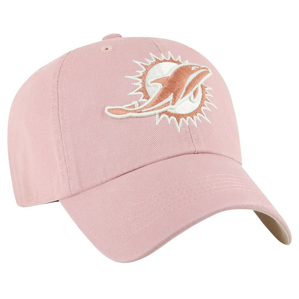 Miami Dolphins '47 Women's Ballpark Cheer Dusty Rose Clean Up Adjustable Hat - Pink cheap