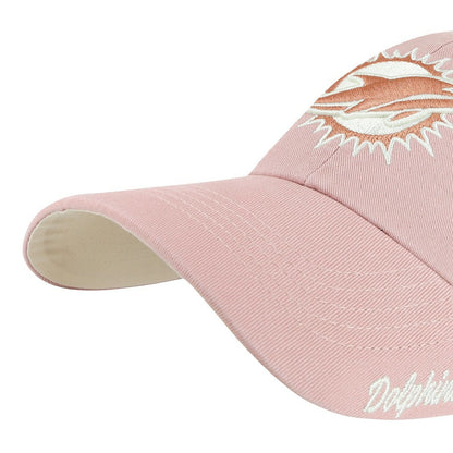 Miami Dolphins '47 Women's Ballpark Cheer Dusty Rose Clean Up Adjustable Hat - Pink cheap