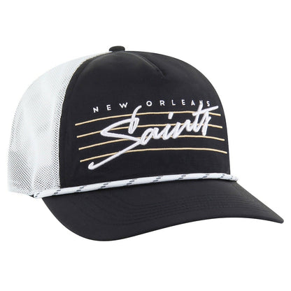 New Orleans Saints '47 Downburst Relaxed Hitch Trucker Adjustable Hat - Black/White outlet