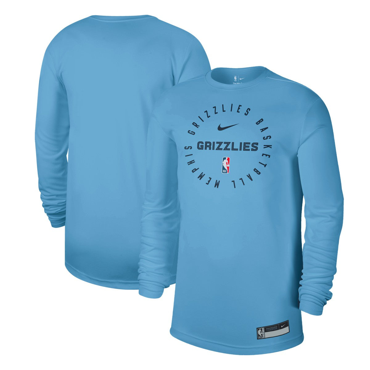 Memphis Grizzlies 2024/25 Legend On-Court Practice Long Sleeve T-Shirt - Light Blue | Nike for sale