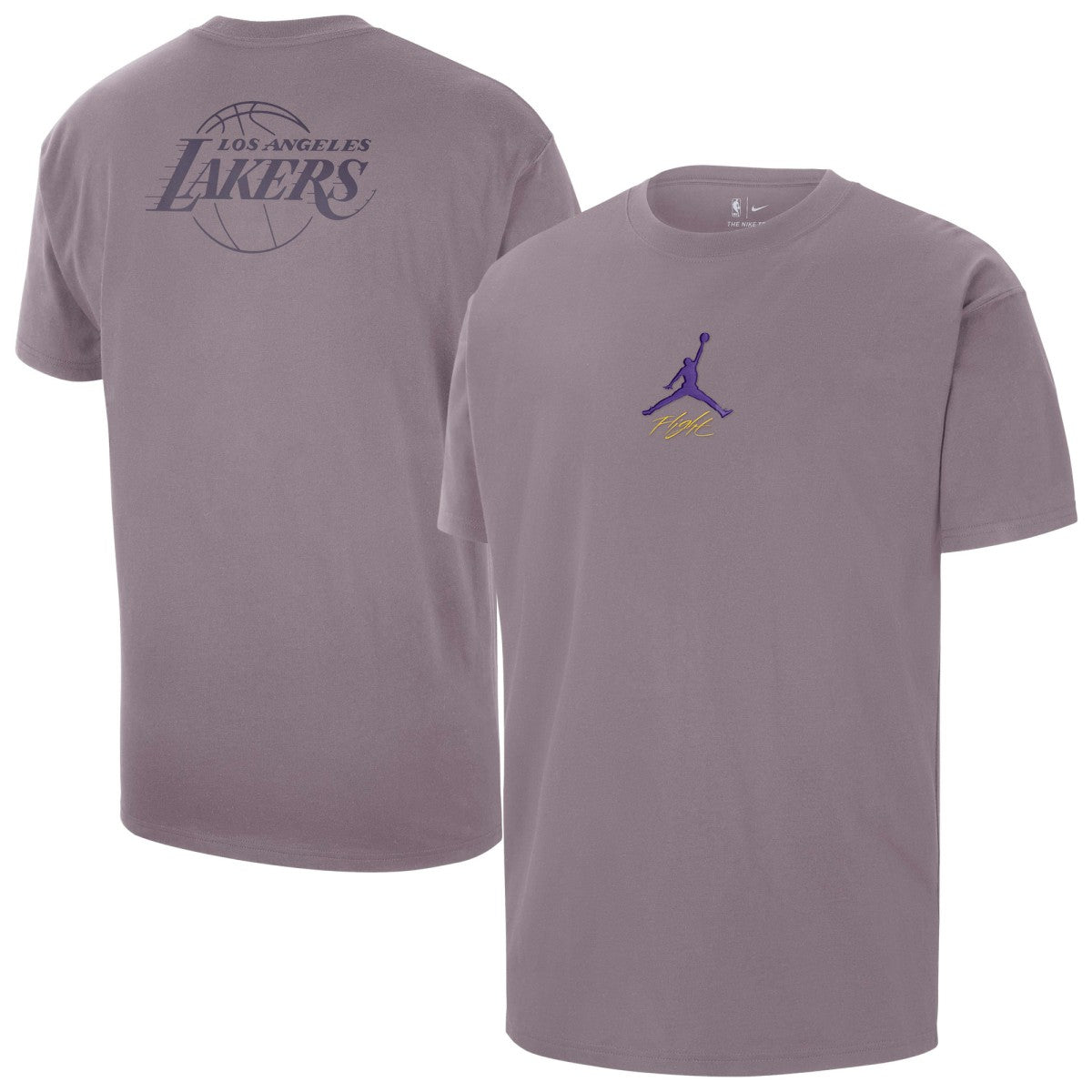 Los Angeles Lakers Jordan Brand Statement Edition Jumpman Flight Heavyweight T-Shirt - Purple online