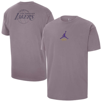 Los Angeles Lakers Jordan Brand Statement Edition Jumpman Flight Heavyweight T-Shirt - Purple online
