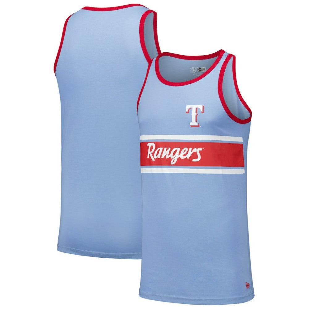 Texas Rangers Jersey Ringer Tank Top - Light Blue | New Era